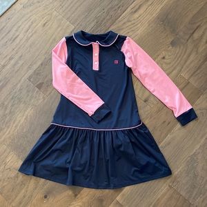 Darla Dropwaist Polo Dress - Navy/Pink by Set Athleisure